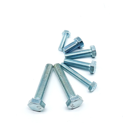 Grade métrique 8.8 DIN931 DIN933 Boulons hexagénaires galvanisés en acier inoxydable