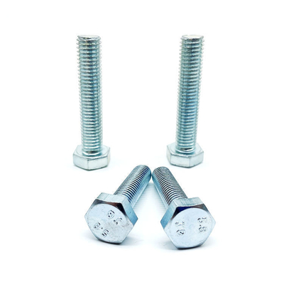 Grade métrique 8.8 DIN931 DIN933 Boulons hexagénaires galvanisés en acier inoxydable