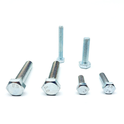 Grade métrique 8.8 DIN931 DIN933 Boulons hexagénaires galvanisés en acier inoxydable