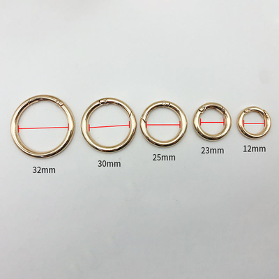 Métal zinc alliage de ressort boucle ouverte anneau porte-clés pour le bricolage bijoux accessoire suspendu