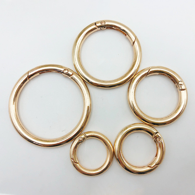 Métal zinc alliage de ressort boucle ouverte anneau porte-clés pour le bricolage bijoux accessoire suspendu