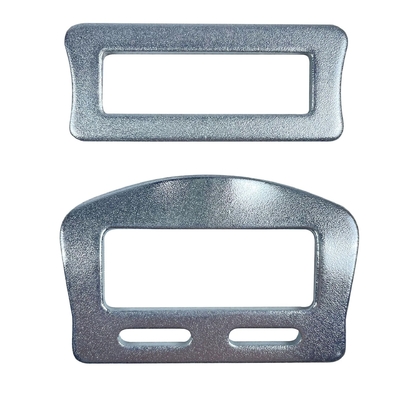 Fermeture à glissière rectangulaire en acier plaqué zinc noir pour accessoires de ceinture de sécurité