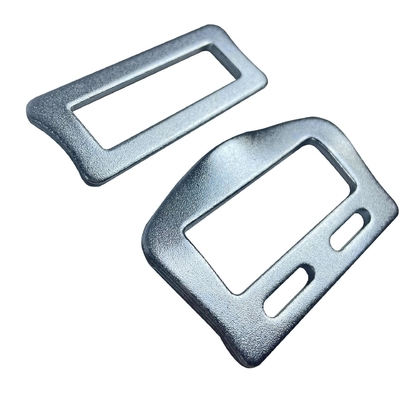 Fermeture à glissière rectangulaire en acier plaqué zinc noir pour accessoires de ceinture de sécurité