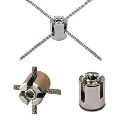 Clampe croisée de câble en acier inoxydable standard pour les systèmes de treillis