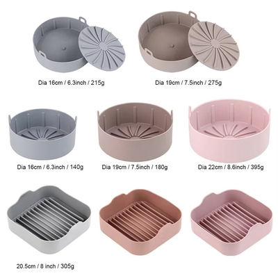 Couvertures de pot en silicone carré de qualité alimentaire pour ninjas friteuse à double air réutilisable et sans bâton