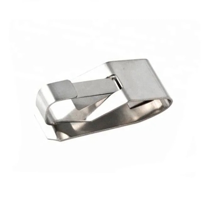 Couche en poudre Clips de monnaie en acier inoxydable pour portefeuille Clips métalliques blancs personnalisés
