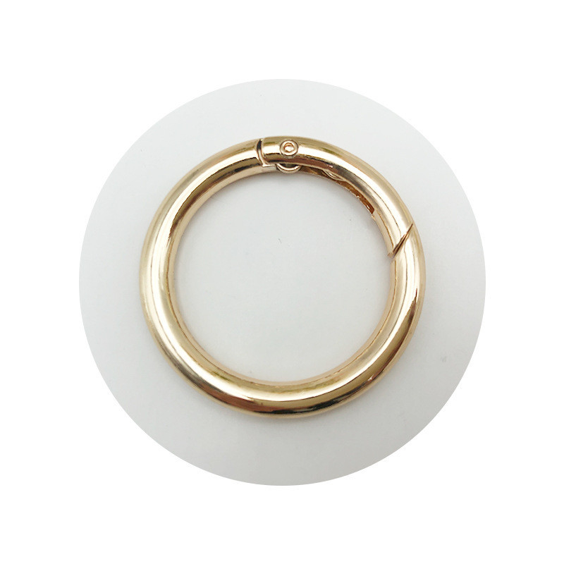 Métal zinc alliage de ressort boucle ouverte anneau porte-clés pour le bricolage bijoux accessoire suspendu