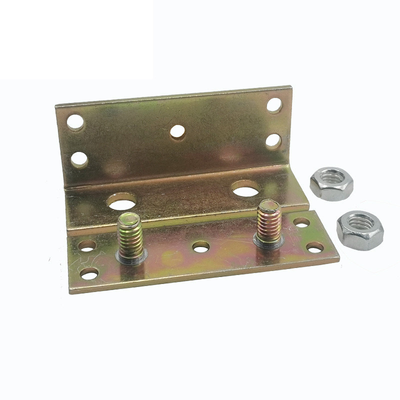 Spécifications 83 * 24 * 2,8 mm Ensemble de huit accessoires de matériel de charnière en fer pour lit
