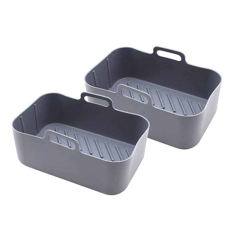 Couvertures de pot en silicone carré de qualité alimentaire pour ninjas friteuse à double air réutilisable et sans bâton