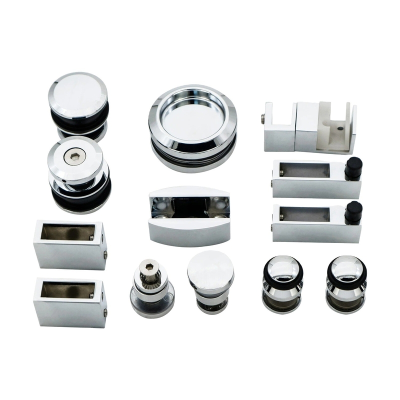 Hardware de rouleaux de porte de douche en verre sans cadre sur mesure pour le processus CNC OEM